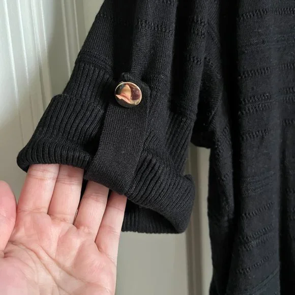 Apt. 9 Short-Sleeved Sweater - Black - Size 1X - Picture 3 of 8